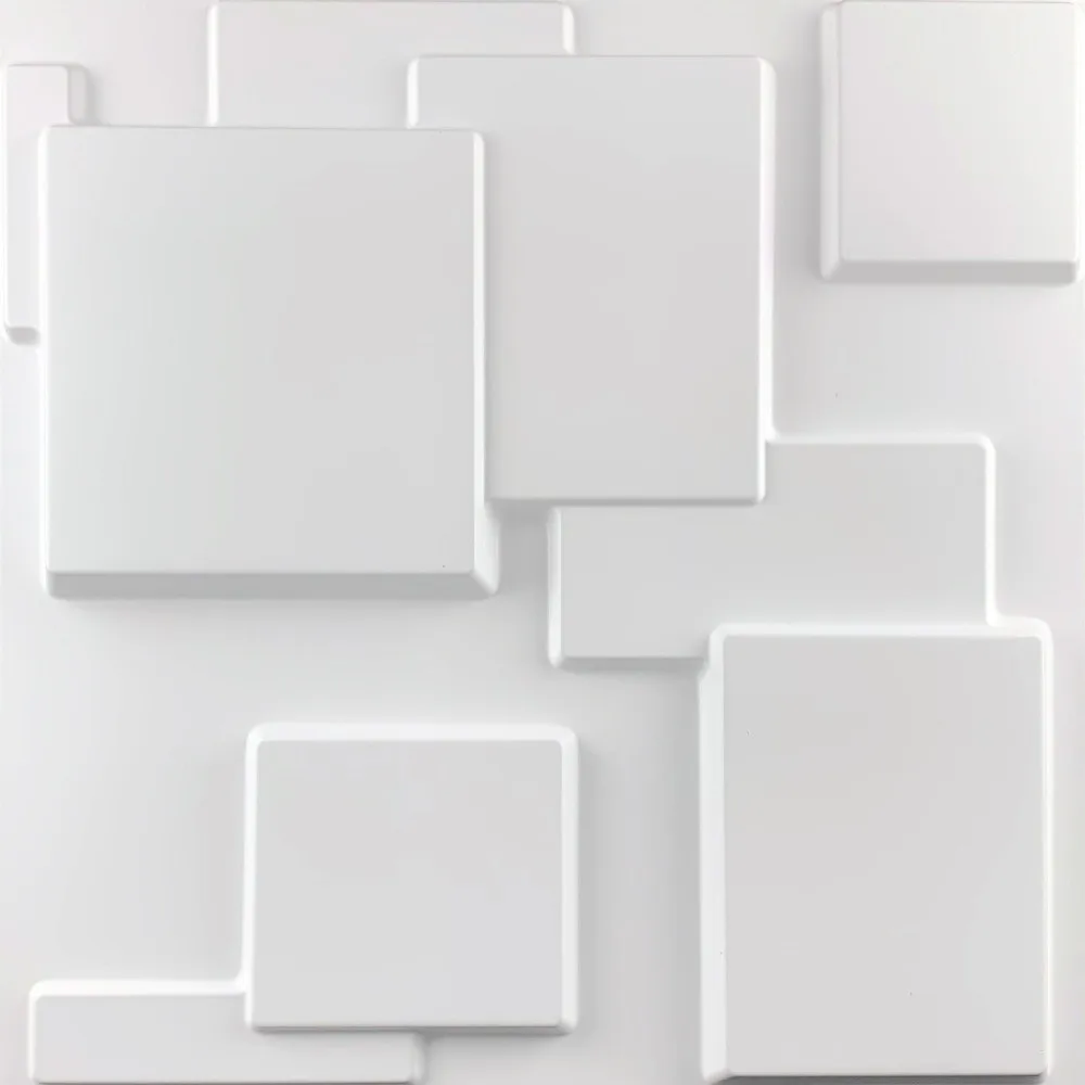 Durable 3D PVC Wall Panel Multi Pattern White Wall Sticker Fire Retardant Moisture-proof Wall Paper Home Decoration