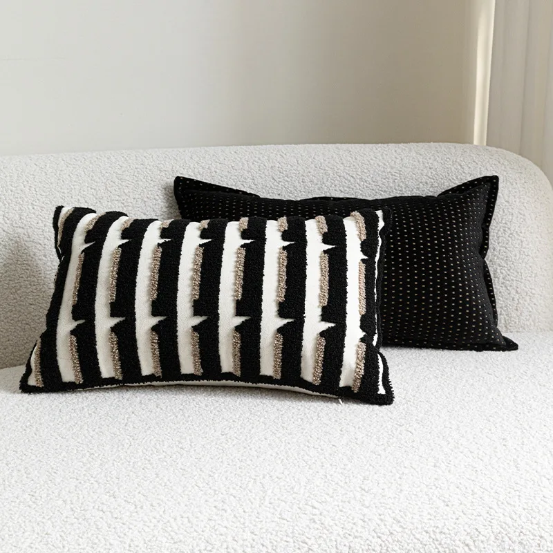 30X50/45X45/50X50CM Brown Coffee Throw Pillow Cover Modern Simple Waist Cushion Cover Decor Home Decorative Pillowcase