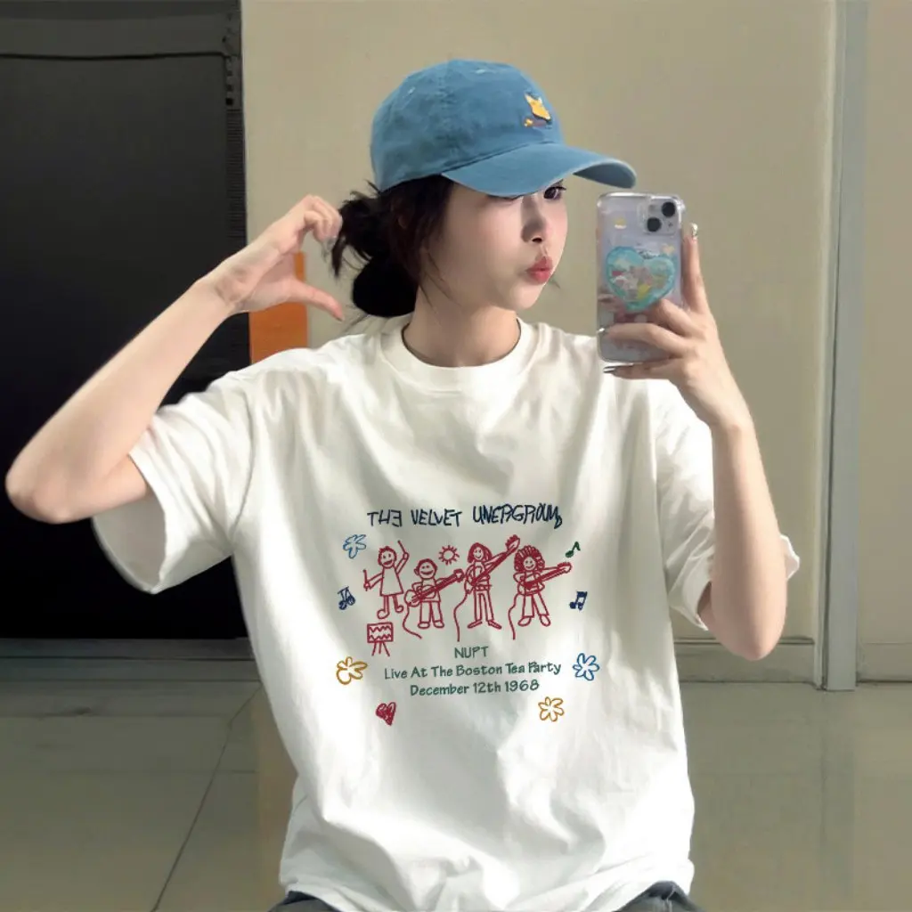 

Chic Summer T-Shirt Women's Fashionable Casual Top Sleeveless Graphic Print