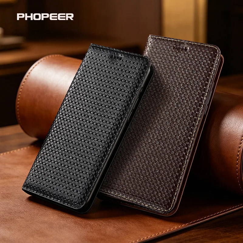 Funda de lujo con textura de cuero genuino y textura de alfombra de hierba para Xiaomi Civi 5 4 3 2 1SPro, funda para teléfono con tarjetero.