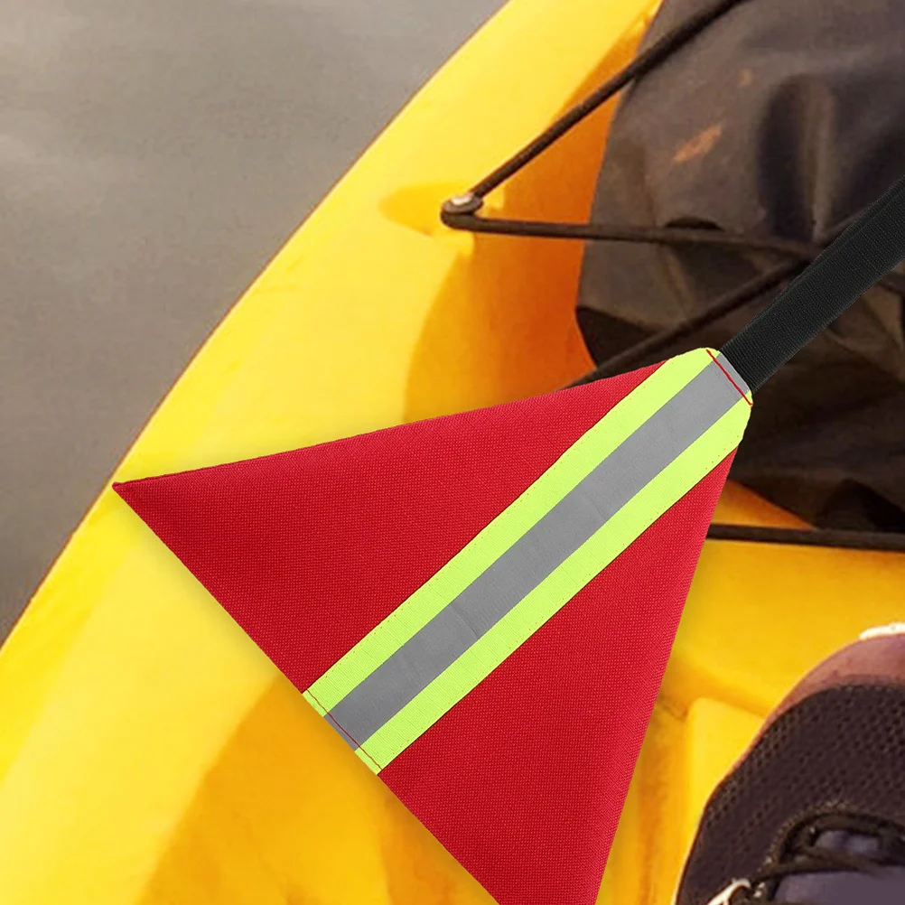 

3Pcs Kayak Safety Travel Flag Reflective Warning Flags Towing Flag Accessories Boating High Visibility Safety Warning Flags