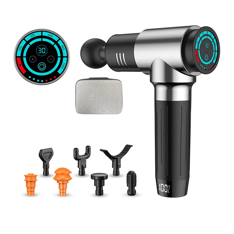 

High Speed Vibration Fascial Gun Massage Gun With Lcd Display Massage Gun Professional