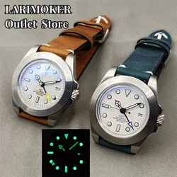 LARIMOKER 40mm Watch NH34(GMT)  C3 Green Luminous Dome glass Glass NH34 Mechanical Automatic Movement   Men's Watch