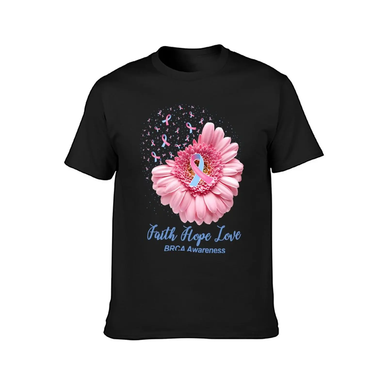 Faith Hope Love Tshirt BRCA Awareness Gifts T-Shirt anime clothes Blouse kawaii clothes vintage clothes for men