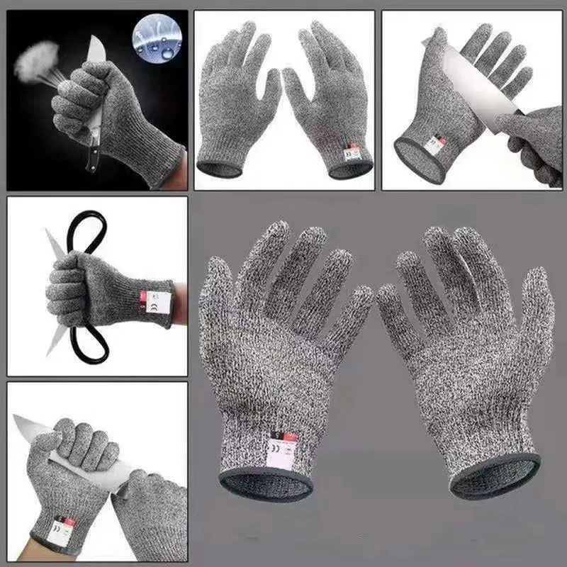 Anti Cutting Gloves Grade 5 HPPE Scratch Resistant Glass Cutting Safety Protective Gloves Food Grade Anti Cutting Gloves Cheap