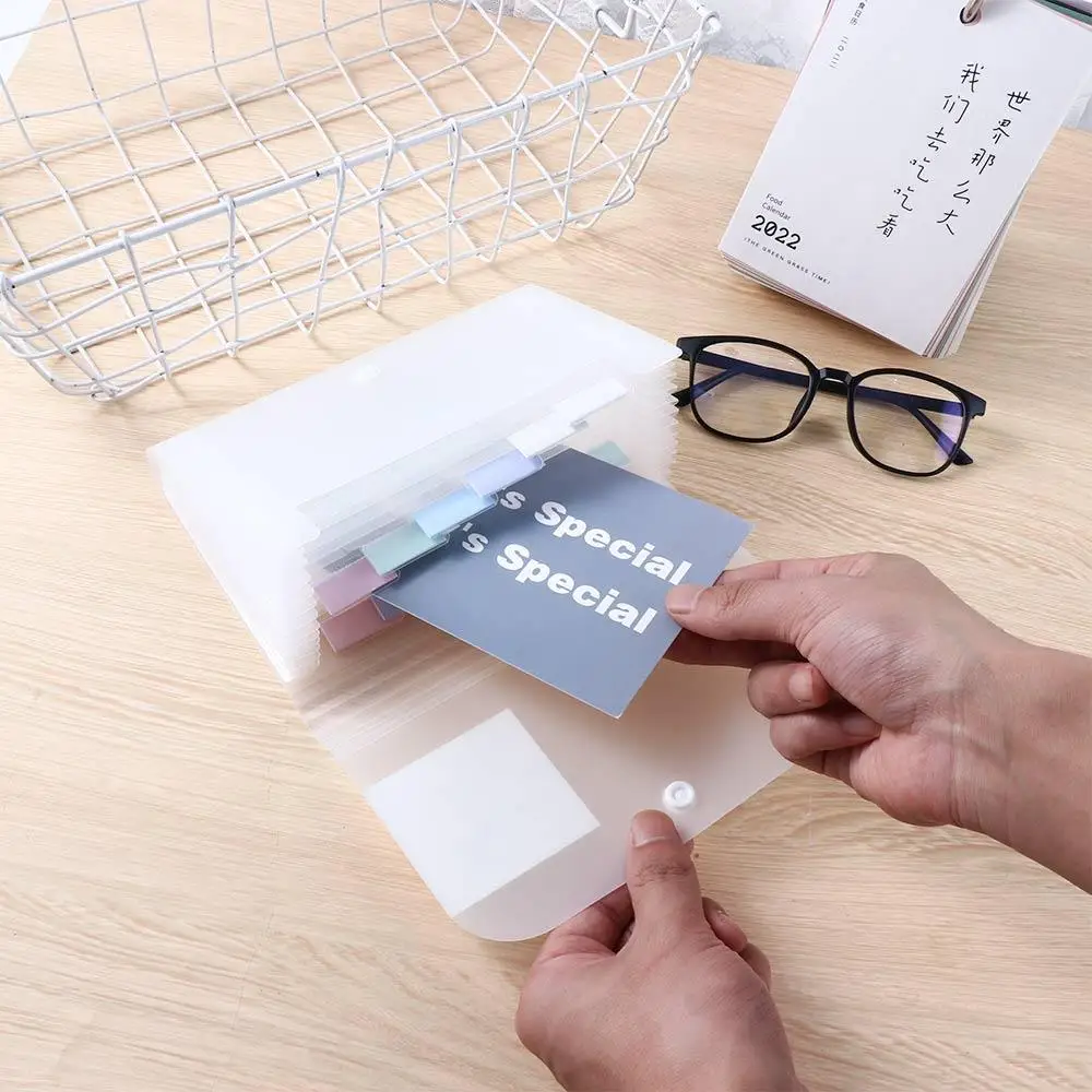 

A6 Size Filing Box Paper Holder Bill Folders Accordian File Document Organizer Receipt File File Folder Expanding Wallet