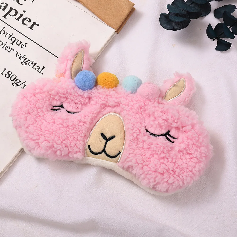 

2Pcs Cartoon Animal Eye Mask for Women Lightweight Breathable Sleep Blindfold for Travel Home Hotel Plane Camping