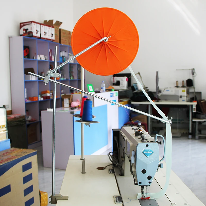 Sewing Machine Stretch Seam Slide Climbing Strip Boud Edage Belt Turntable Multi-Needle Vertical Tape Holder Reel Rack