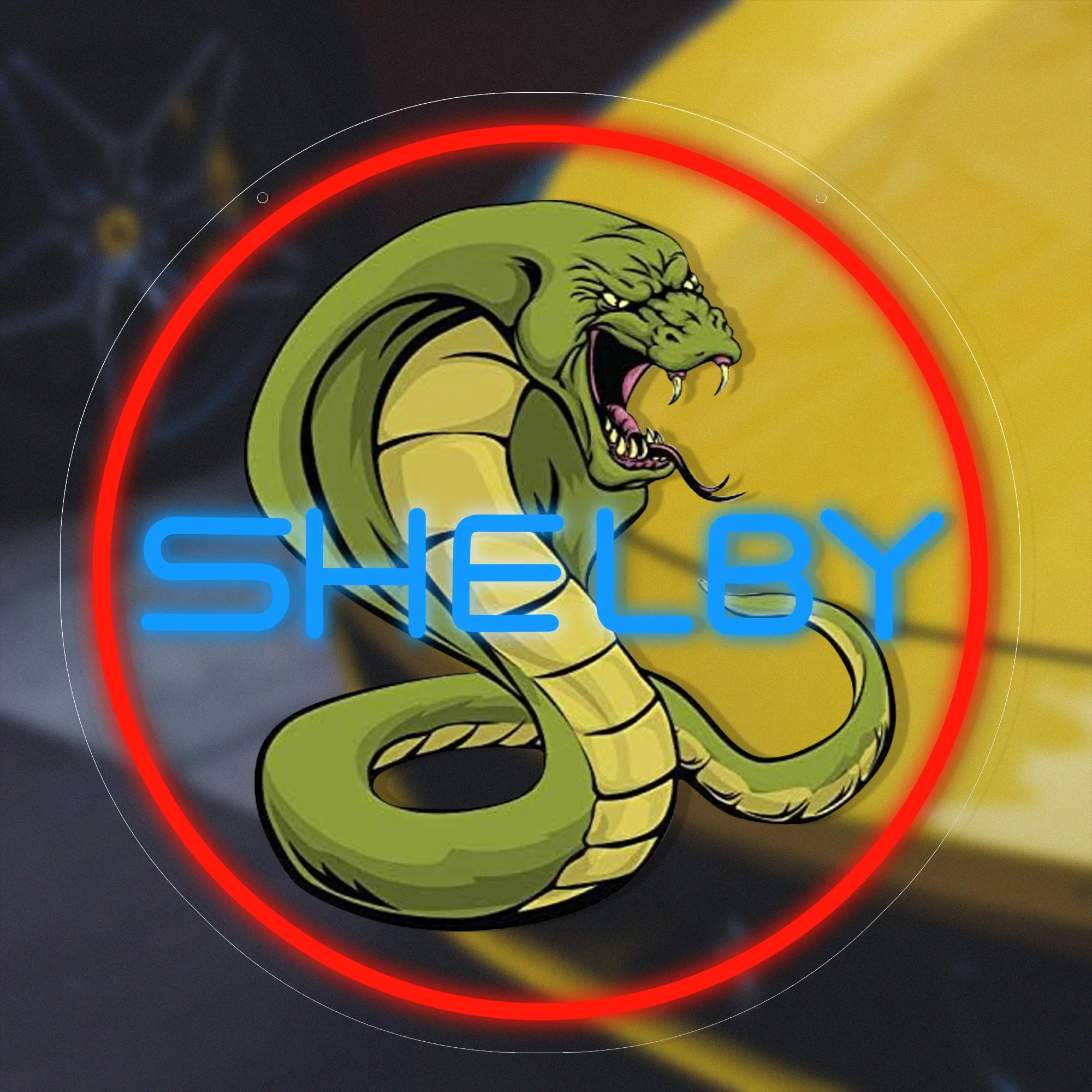 

UV printed cobra car LED neon light decorative sign, neon sign used for wall decoration in car repair stations, garages, bars