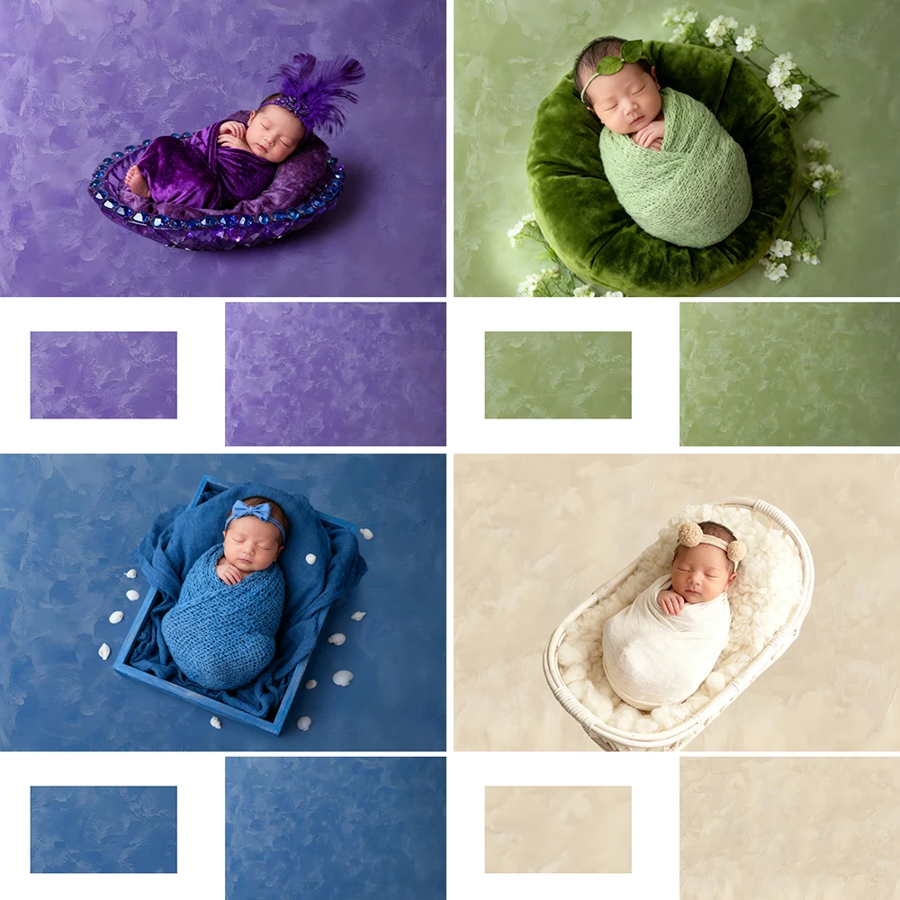 Abstract Texture Baby Portrait Photography Background Vintage Blue Gray Polyester Birthday Wedding Backdrop Photo Studio Prop