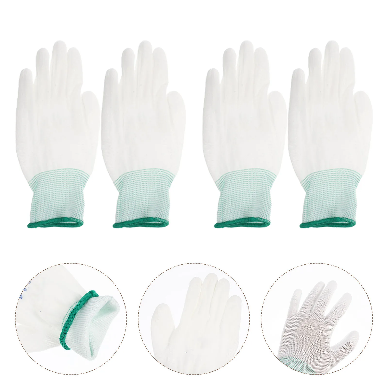 

Non- Coated Palm Gloves Lightweight Breathable Anti-Static Protective Gloves for Garden Work Construction Safety