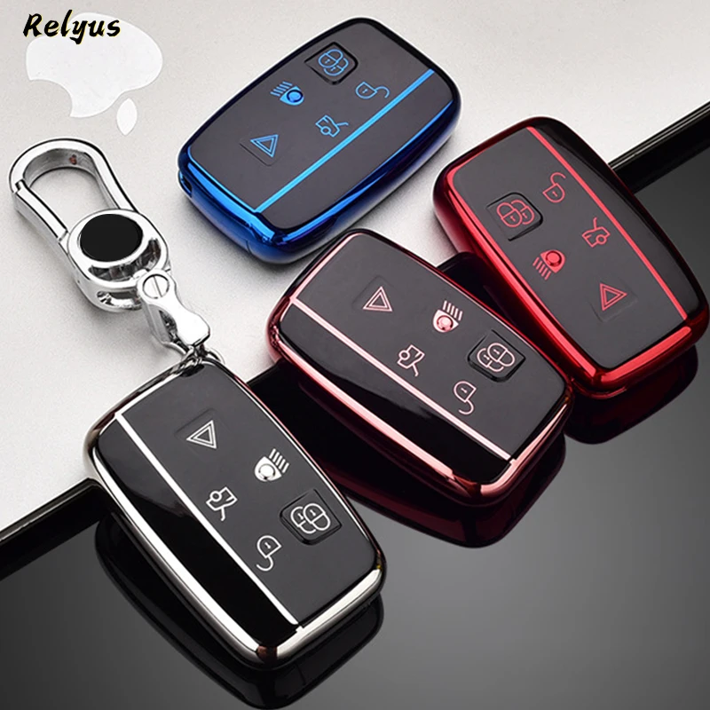 

TPU Car Key Case Cover for Land Rover Range Rover Sport Evoque Freelander Velar Discovery 4 For Jaguar XE XJ XF Guitar Shell