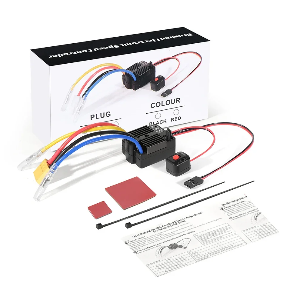 HG1060 60A Wasserdichter bürstengebundener ESC-Motorregler für RC-Autos mit Überhitzungsschutz, kompatibel mit 1/10 Maßstab Offroad-Fahrzeugen – Detail 12