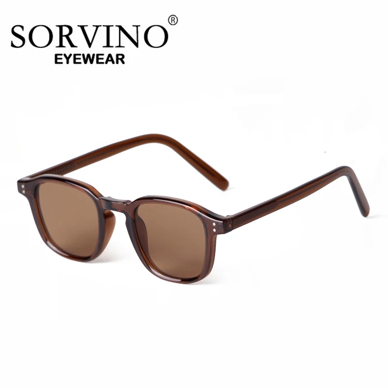 SORVINO Acetate Square Polarized Sunglasses Women Men Vintage Retro Brand Designer Drving Sun Glasses Female Male