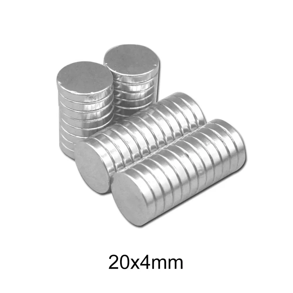 20x4 mm Permanent Round Magnets 20mm X 4mm Neodymium Magnet N35 20x4mm Strong Magnets 20*4 Powerful Magnetic Magnets