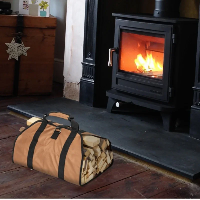 Supersized Canvas Firewood Carrier Log Carrying Bag Handbags Wood for Log Carrier Fireplace Tote Firewood Storage Bag Supplies