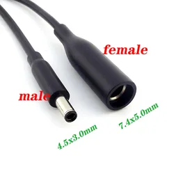 For Dell Laptop DC Power Charge Converter Adapter Cable Cord 7.4x5.0 female to 4.5x3.0 mm male Dropshipping