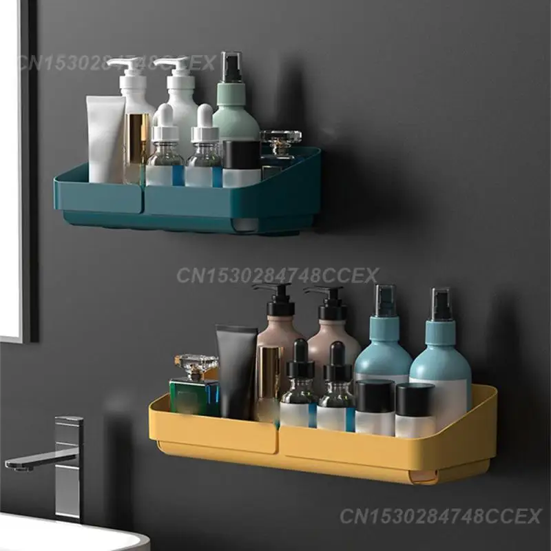 Household Mellow Strong Suction Cup Wholesale Bathroom Stablize Sundries Shelf Wall-mounted Storage Rack Not Hurt Hands Smooth