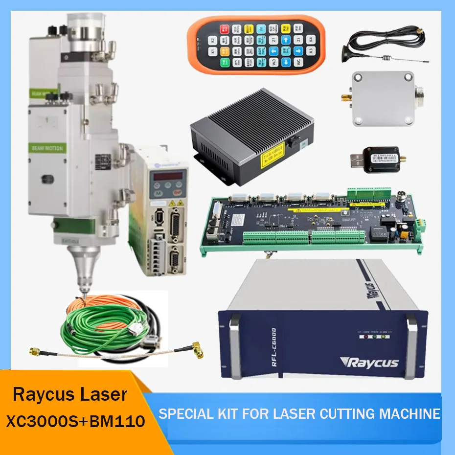 Raycus RFL-C020/RFL-C025/RFL-3000S laser source cutting version XC3000S laser system cutting head BM110 automatic focusing