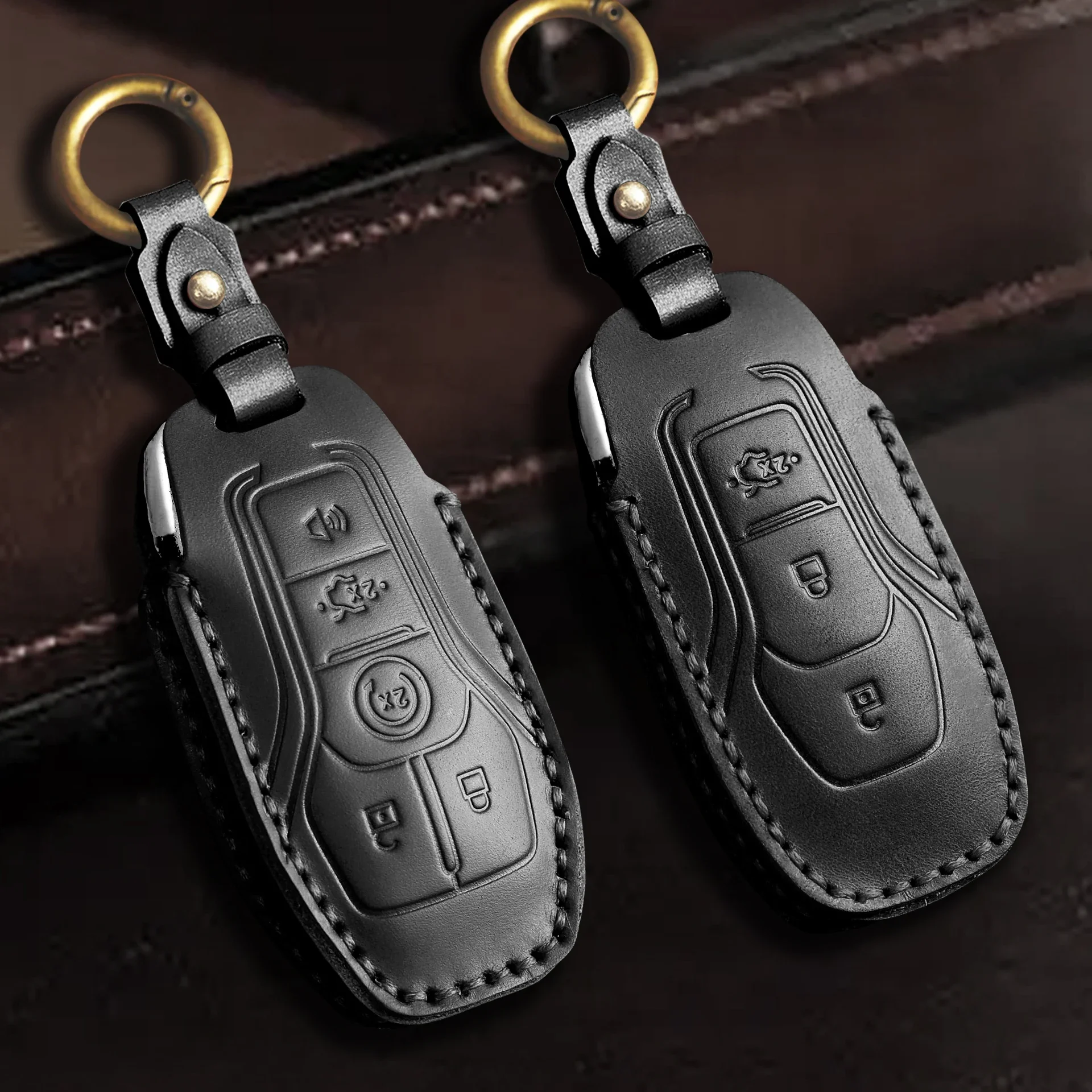 2019 Key Cover Case For Ford Fusion Mondeo Mustang F-150 Explorer Edge 2015 2016 2017 2018 Car Styling Key Protection Keychain