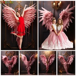 Pink Wings Background For Photography Angel Children Adult Girl Abstract Birthday Backdrop Decoration Wallpaper Studio Photozone