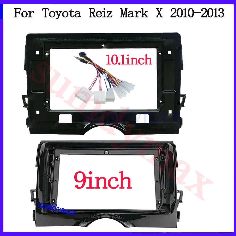 10.1 Inch Car radio Fascia for Toyota Reiz Mark X 2010-2013 9