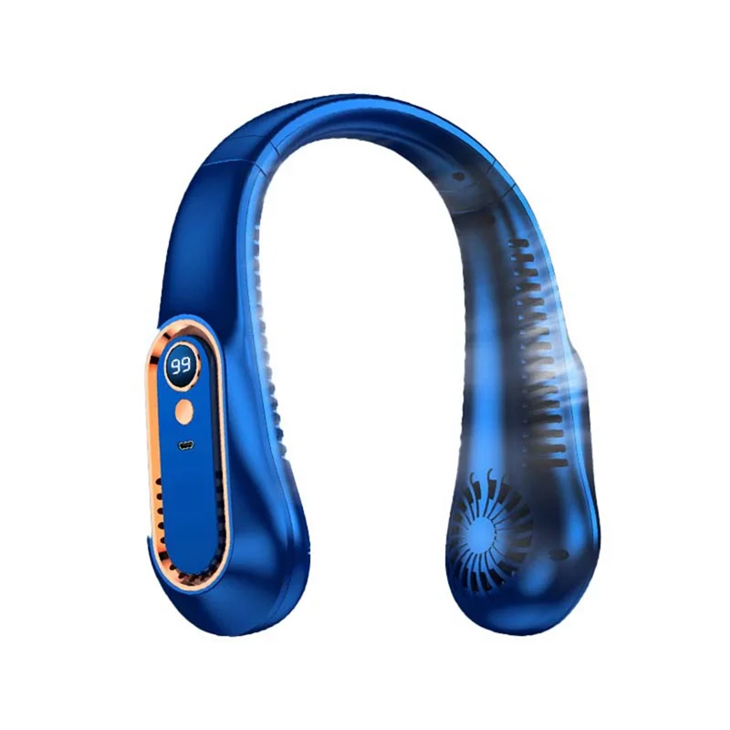 Электрический вентилятор с зарядкой через USB, подвесной беспроводной вентилятор на шею, портативный воздушный охладитель, электрические вентиляторы, безлопастные перезаряжаемые вентиляторы с отключением звука, C