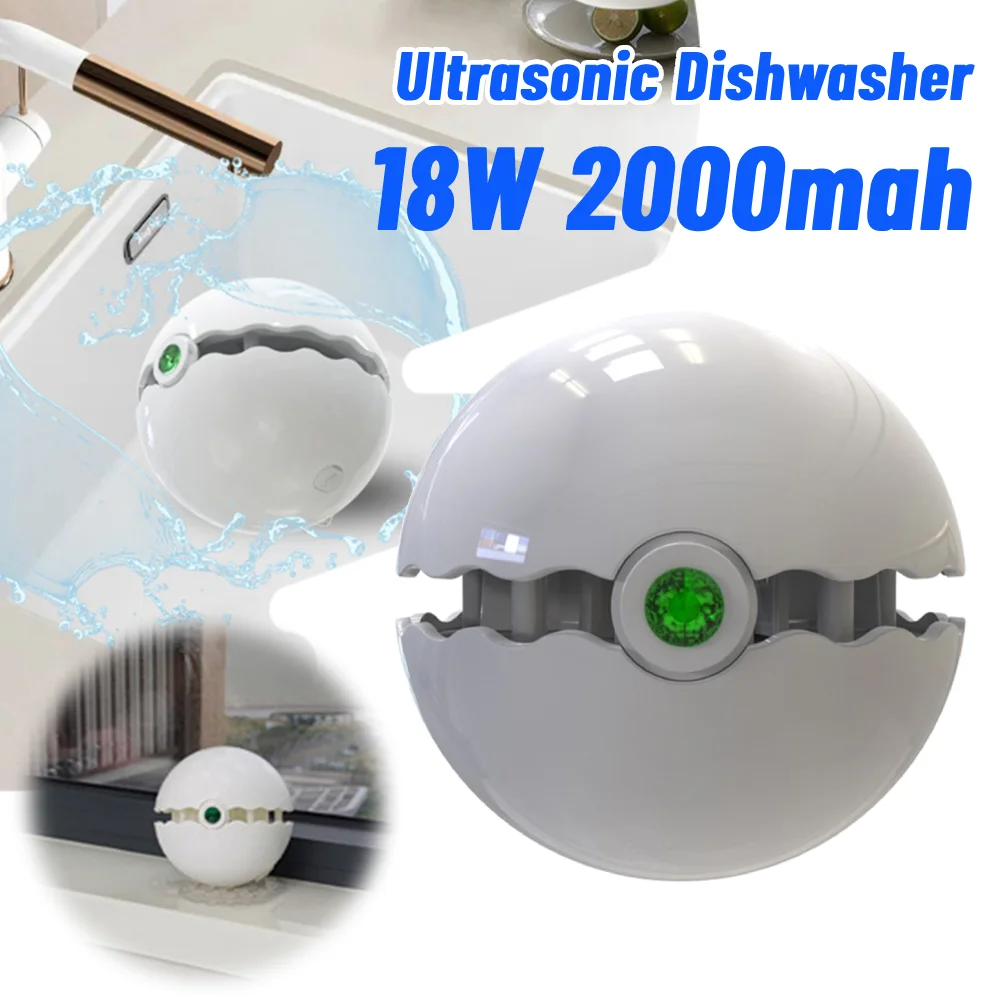 Drahtlose Waschbecken Obst Spülmaschine Ball Mini Ultraschall Spülmaschine Hochdruck Blasen Küche Spülmaschine für Home Küche
