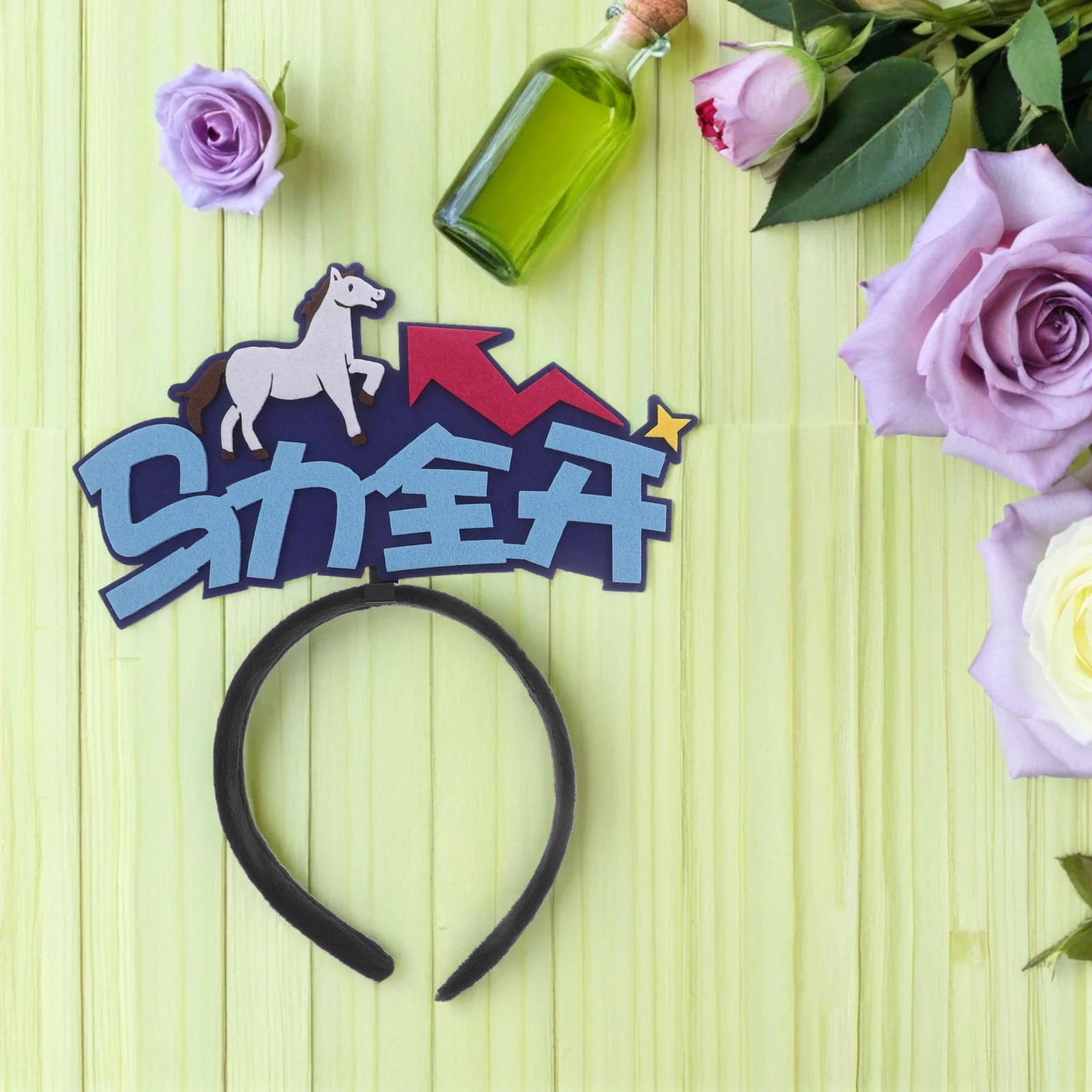 

5Pcs Chinese New Year Horse Headband Lightweight Party Photo Props Happy New Year Celebration Accessories Holiday Party Supplies