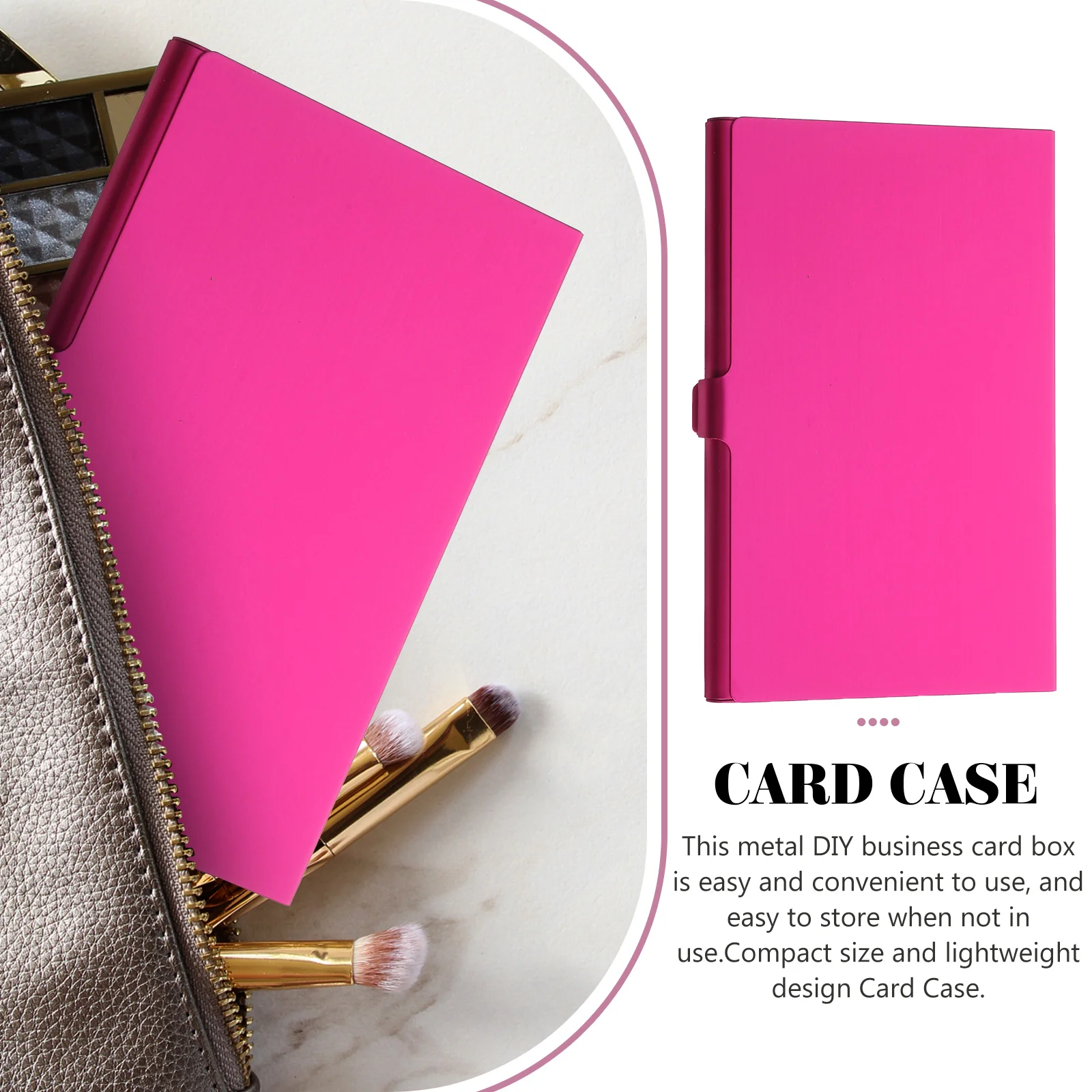 

Metal Business Card Case Sublimation Holder Aluminum Alloy Compact Lightweight Portable Blank Box for Office Travel Use