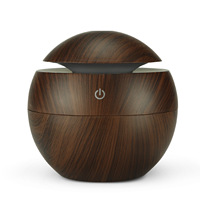 New Hot Sale Mini Usb Air Diffuser Water-soluble Essential Oil Ultrasonic 130ml Wood Grain Air Humidifiers