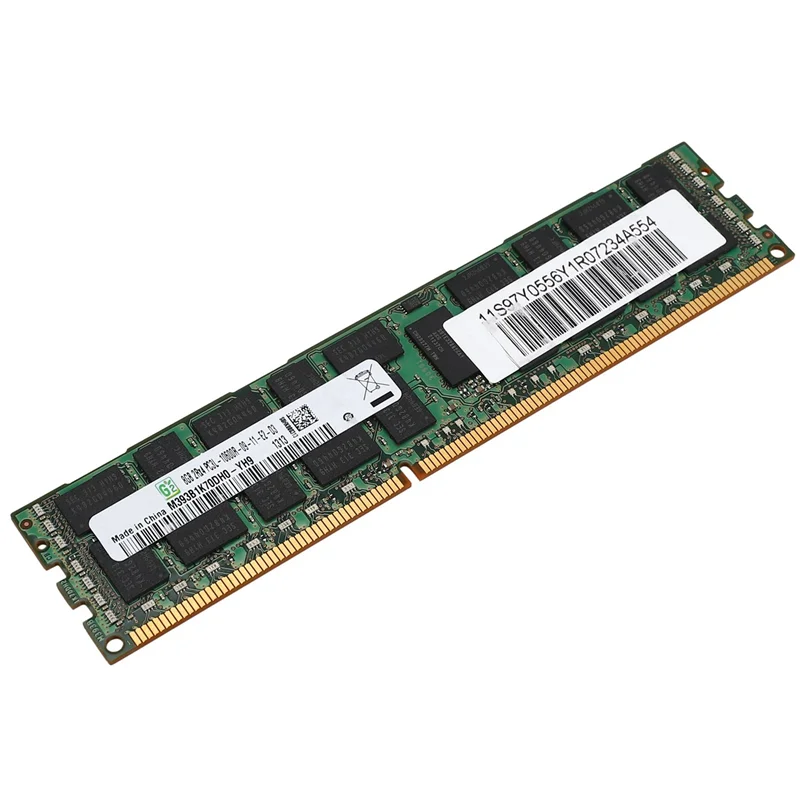 ذاكرة عشوائي 8 جيجا بايت DDR3 1333 ميجا هرتز Ecc PC3L-10600R 1.35 فولت 2RX4 REG Ecc RAM لمحطة عمل الخادم