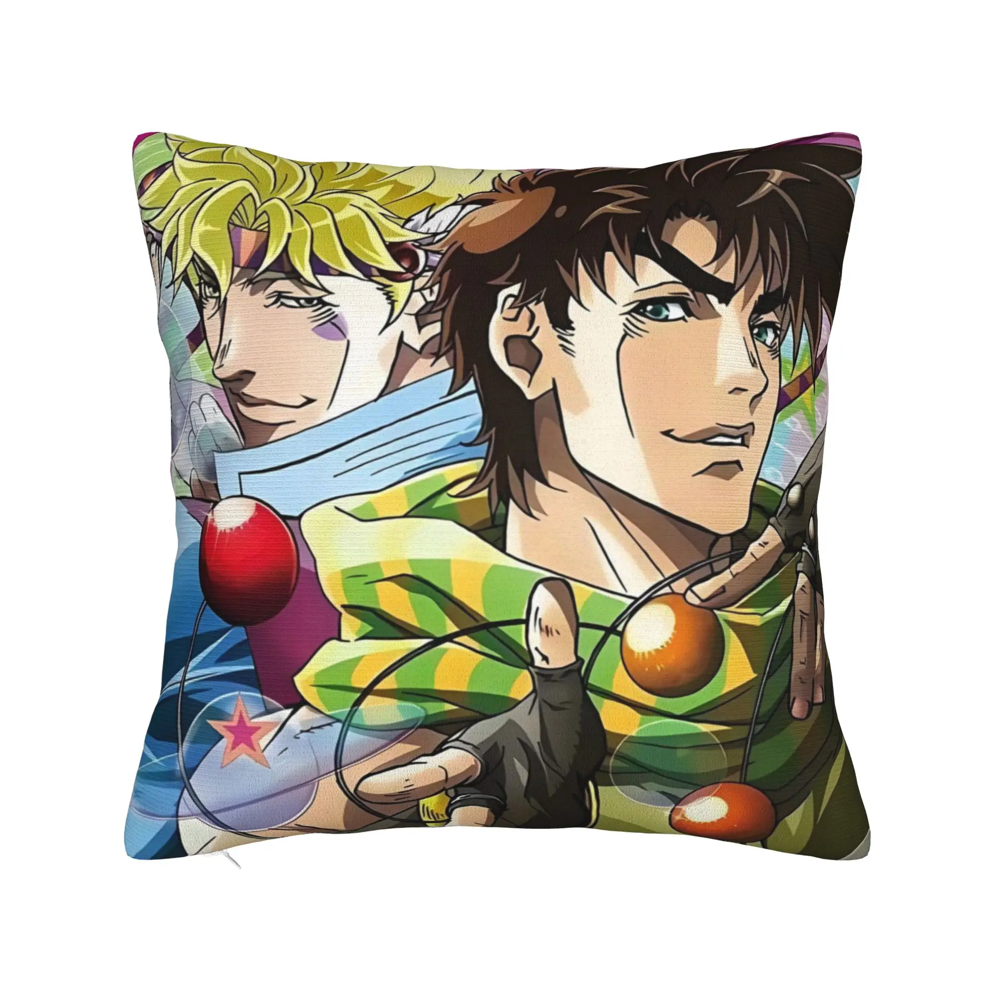 Luxury Joseph Joestar & Caesar Cushion Cover Polyester JoJo's Bizarre Adventure Throw Pillow Case Bedroom Decoration