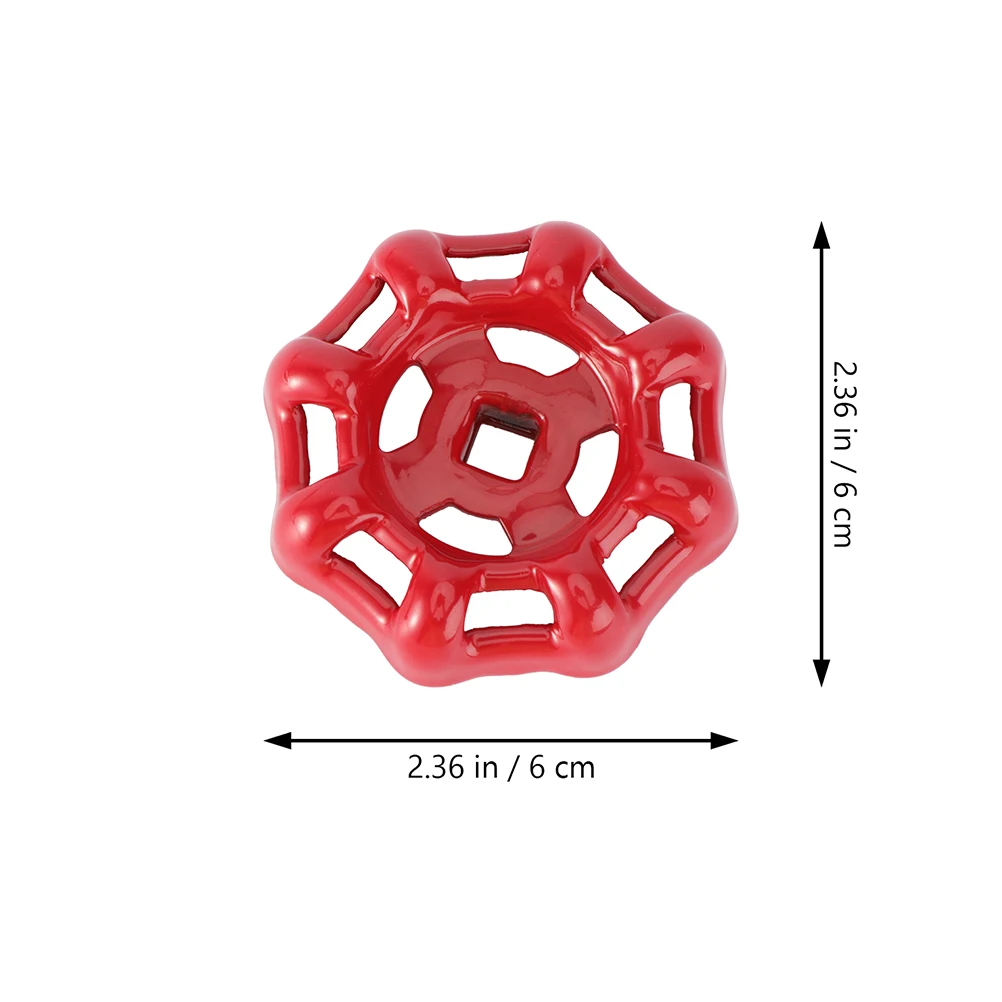 10pcs Valve Handwheel Handle Red Metal Gate Ball Water Pipe Fitting Cast Iron Plumbing Shut Off Flat Bottom Long Service Life
