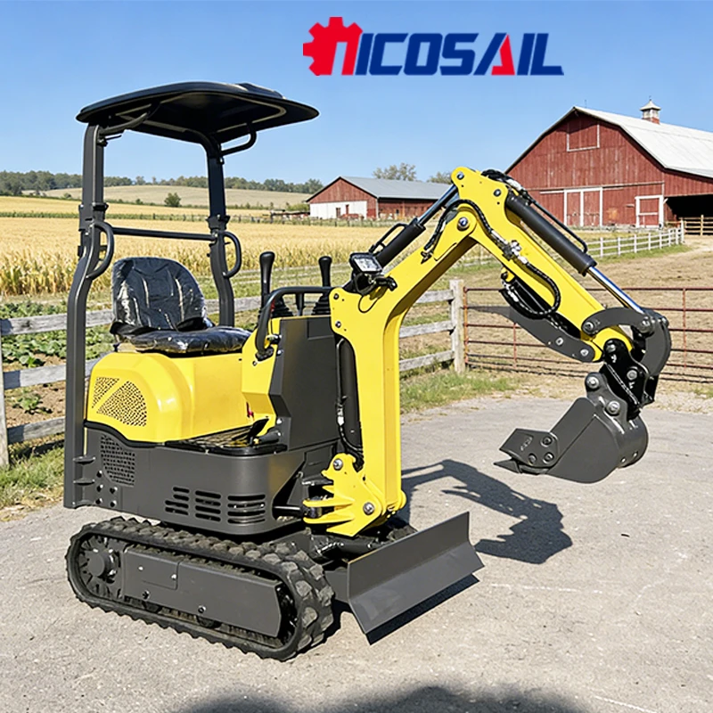 

1Ton Micro Excavator CE Certified Portable Mini Digger For Backyard Landscaping And Small Construction