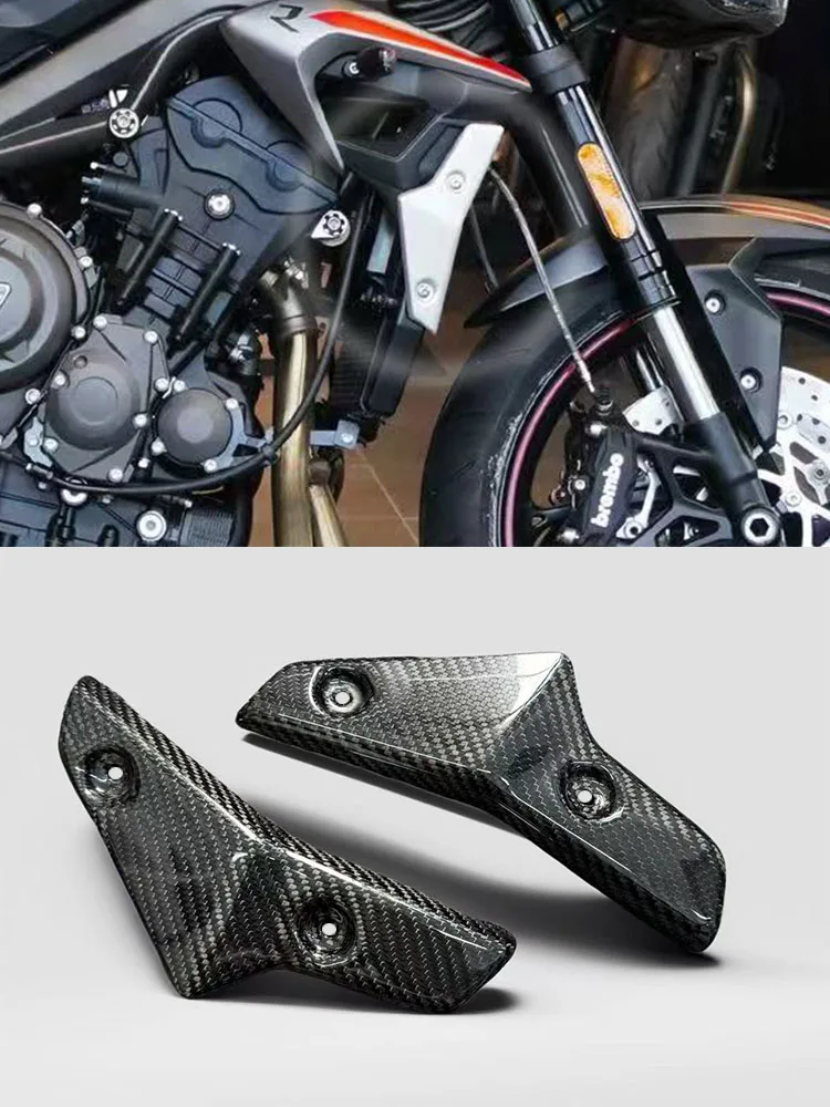 Couvercles de radiateur panneaux latéraux pour Triumph Street Triple 765 RS 2017 – 2022, carénage d'accessoires de moto entièrement sec en Fiber de carbone