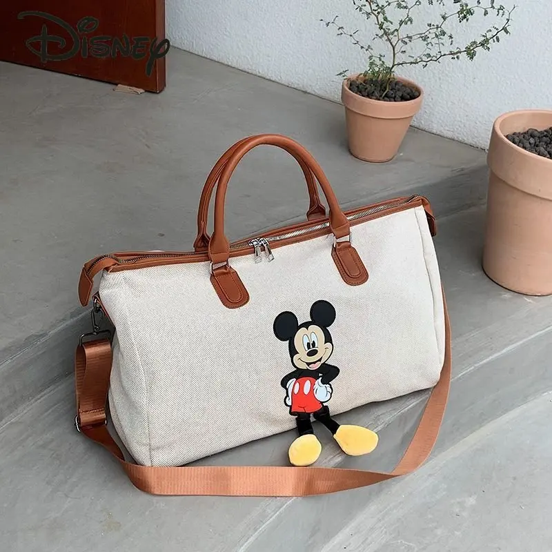 Disney Mickey Nieuwe Crossbodytas Voor Dames Modieuze Draagbare Reistas Voor Natte En Droge Scheiding Cartoon Draagbare Fitnesstas