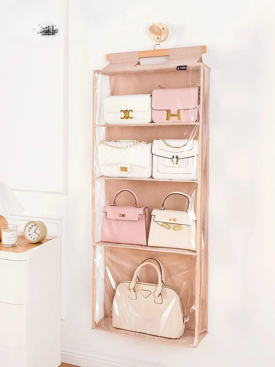 Bag storage, hanging bag, doll doll dustproof display space artifact