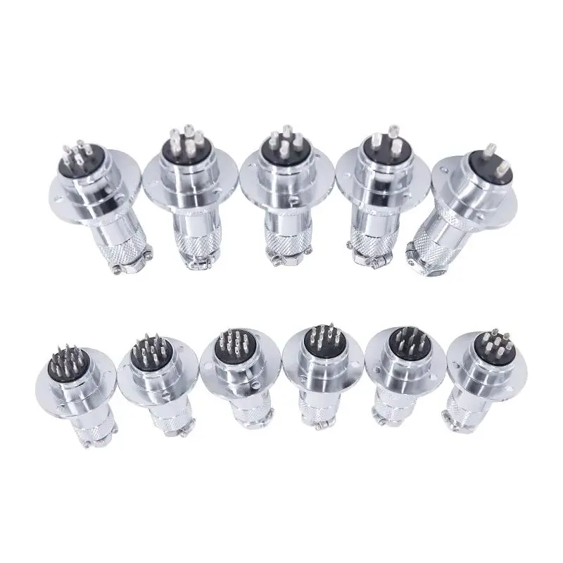 GX20F Circular Quick Connector Diam20mm Push-Pull Male-Female Plug 2Pin-15Pin Options Available for Electronic Components