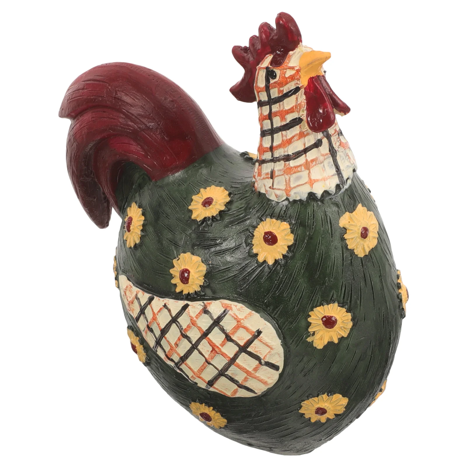 Rooster Statue Resin Rooster Figurine Resin Chicken Farm Animal Garden Sculpture Rooster Model