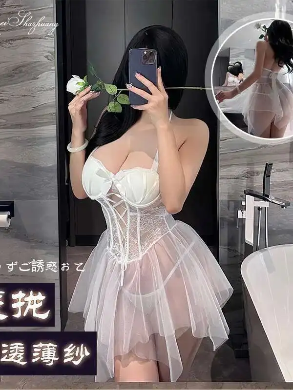 جميل الحرير الرسن الرقبة شبكة فستان قصير ضمادة الإناث الصلب حلقة جمع مثير شفافة عارية الذراعين فستان أنيق شير G1S