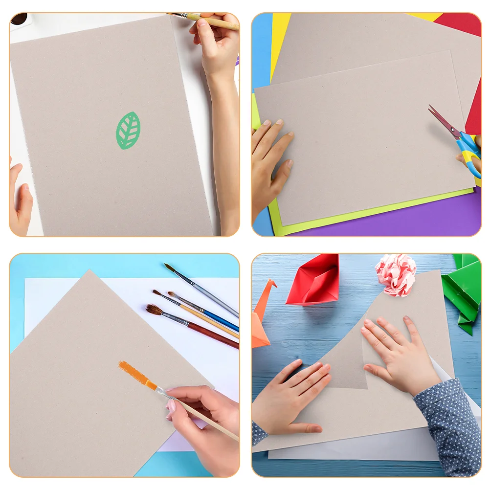 20 Sheets Double Sided Cardboard Paper A5 2mm Thick Craft Supplies Drawing Material Safe Paperboard For Teens Families