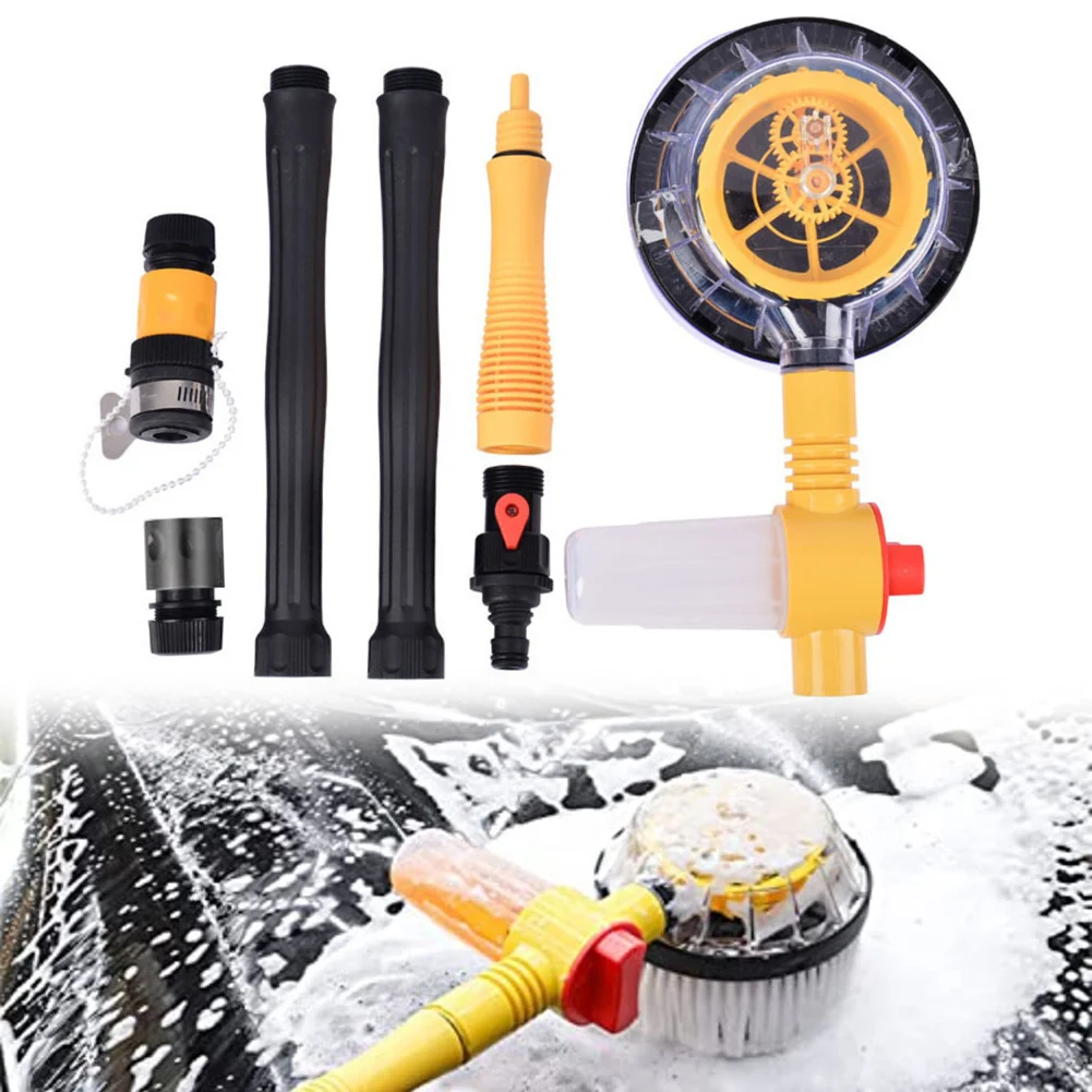 Automatic Rotating Car Wash Brush Kit 360° Rotating Functionality High Pressure Washer Mop Automatic Rotating Car Wash Brush Kit
