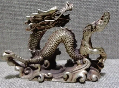 Fashion Chinese Exquisite Old Bronze Copper Dragon Statue Decoration Home Gift Living Room Decoration Accessories