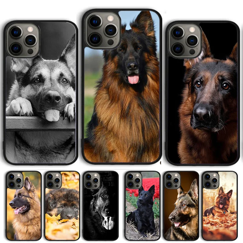 german shepherd dog Soft Silicone Phone Case Cover For iPhone 15 16 14 13 12 Pro Max mini 11 Pro Max XS XR Plus Coque