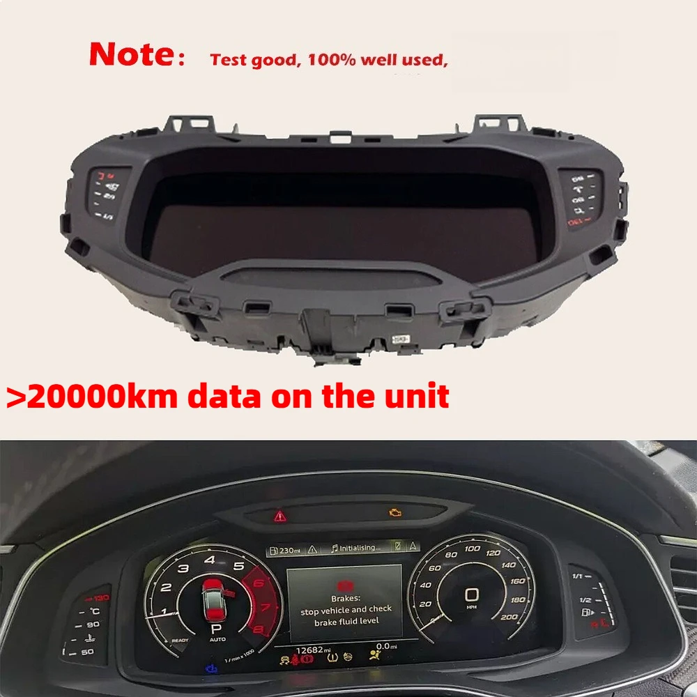 18pin Dashboard for Audi A6 Q7 Q8 Digital Instrument Cluster Tacho 4K0 920 790E Display