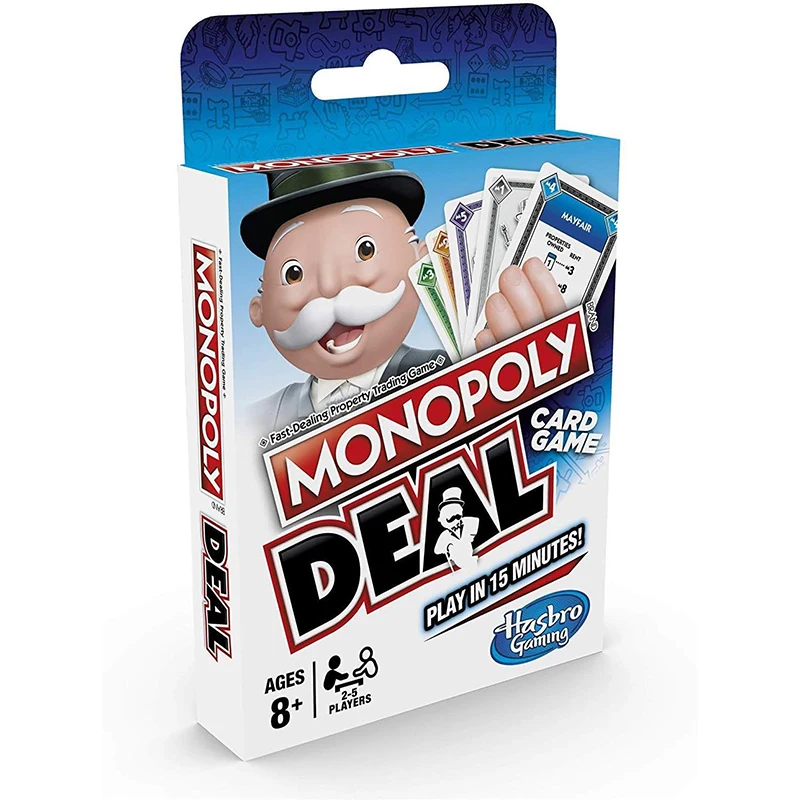 Monopoly Deal Quick-Playing Card Game for Families Kids Ages 8 and Up and 2-5 Players Board game