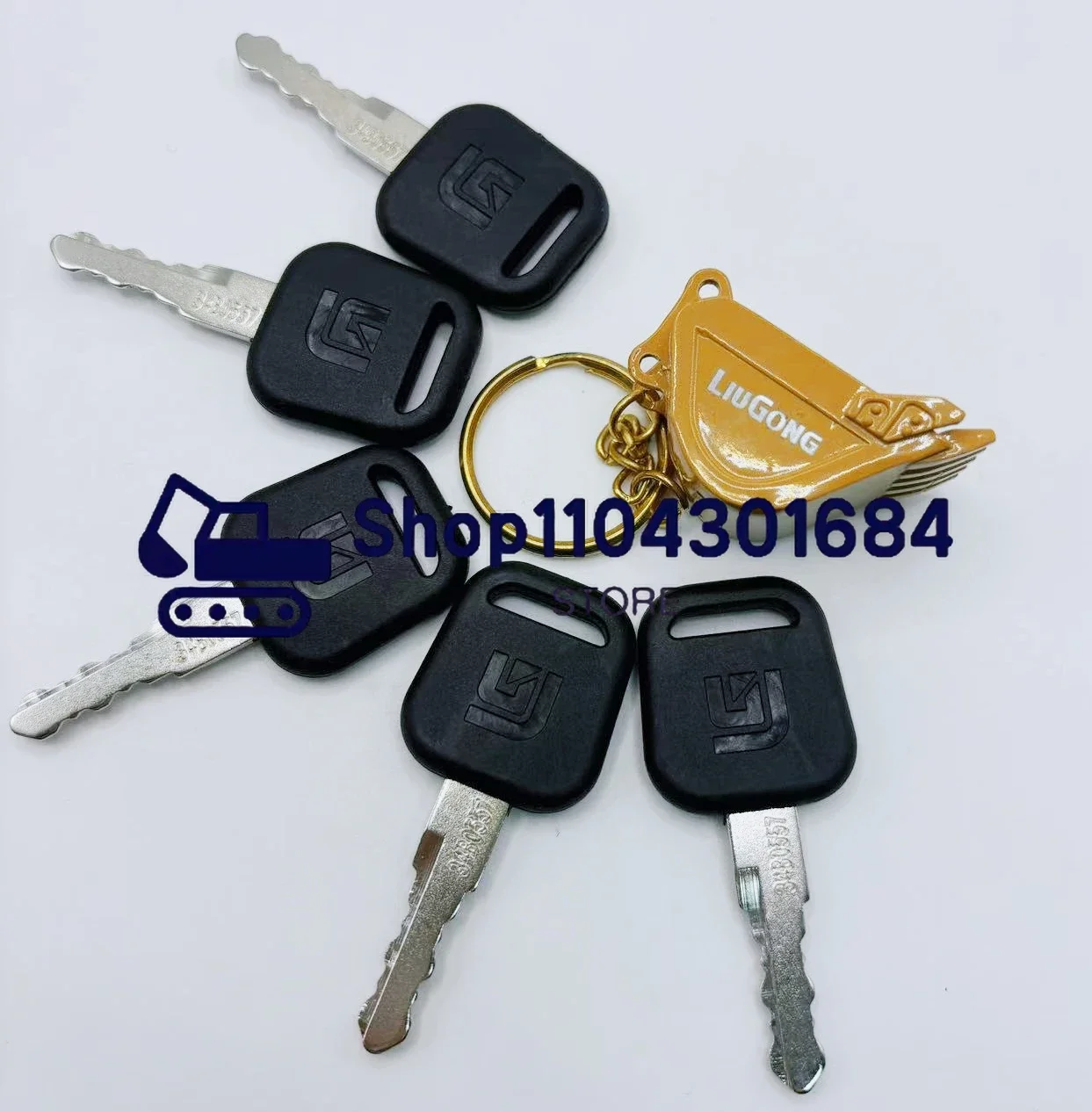 2/5PCS 34B0557 Keys for LIUGONG Ignition KEYS 906D/907C/920/922/908/915/925/936E Heavy Equipment Excavator with Key Chian