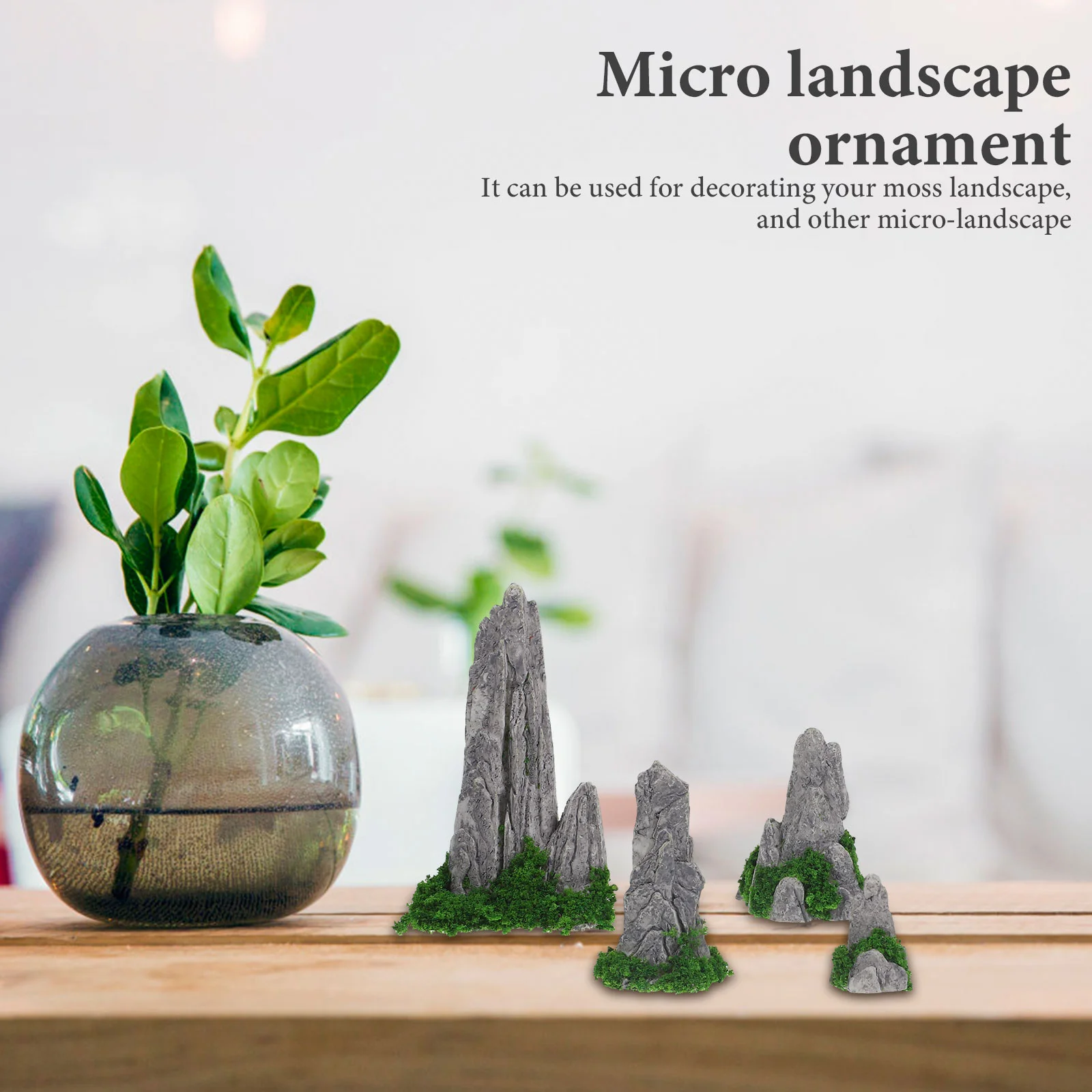 8-częściowe symulowane ozdoby skalne Akcesoria do akwariów Taca na sukulenty Narzędzia do bonsai Mini garnki Terrarium Pulpit