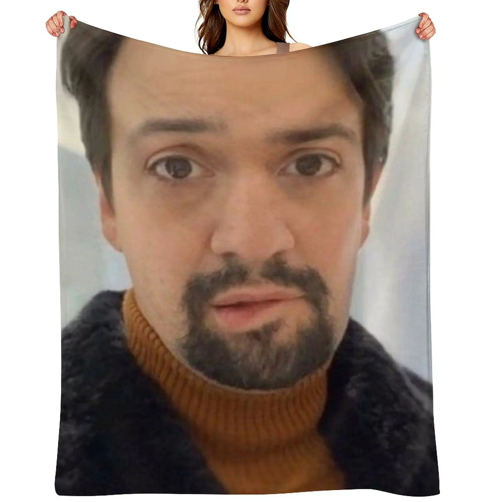 

manuel miranda lip bite meme Throw Blanket halloween christmas decoration Sofa Throw Thin Blankets